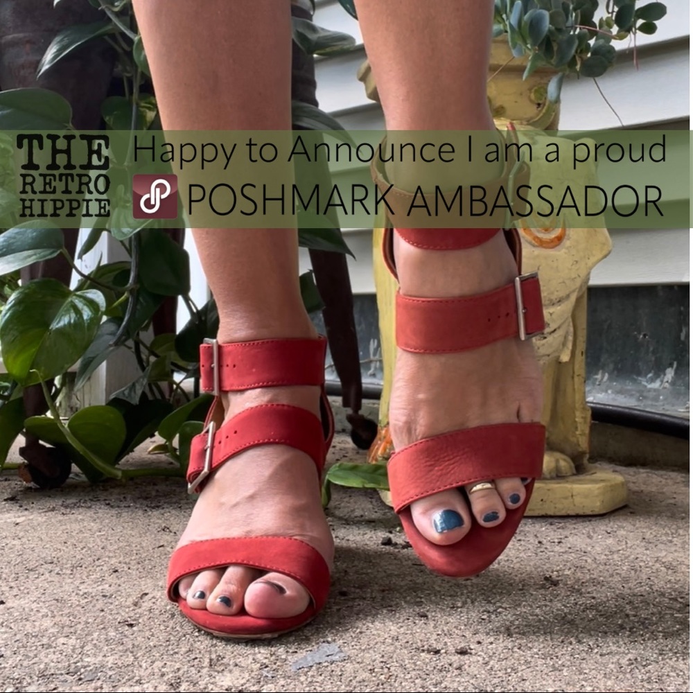 Rust Red Suede Sandals - Picture 11 of 17